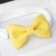 Light yellow bow-tie for baby toddler teens adult - Adjustable neck-strap