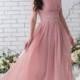 2016 Blush Bridesmaid Dress,Pink Long Prom Dress,Pink Wedding Dress,Chiffon Formal Dress Cheap Dress Bridesmaid