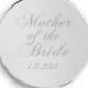 Mother of the Bride Wedding Compact Mirror, Personalised Date engraved