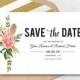 Save the Date Template, Floral Save the Date Card, Boho Save the Date Printable Card, Instant Download - EDITABLE Text - 5x7, STD0011