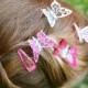 Rainbow Butterfly Hair Clips- Woodland Fairy Gems or Bridal hair accessory