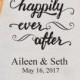 Happily Ever After Wedding Aisle Runner - Personalized Wedding AIsle Runner (ppd12)