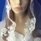 Ivory Bridal Mantilla Bridal Veil Ancelon Lace Floating Veil