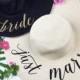 Floppy Sun Hat - Sequin Sun Hat - Bride Hat - Beach hat - Custom floppy hat - Bride to be hat - Beach Bride - Just Married Hat - Honeymoon