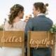 Better Together Chair signs - Laser cut chairback - Chair signs - Engagement party decor - wedding decor - wedding signs - rustic decor