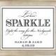 Let Love Sparkle 8x10 Sparkler Send Off Wedding Sign Customized Personalized Typography Art Print