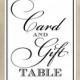 Card and Gift Table 8x10 Wedding Sign Customized Personalized Typography Art Print