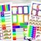 Rainbow and unicorn Printable Planner Stickers, Erin Condren Planner Stickers, ECLP Stickers, Monthly Planner Stickers, Colorful Stickers