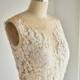 Sheer Illusion Backless Beaded Lace Chiffon Boho Beach Wedding Dress Bridal Gown