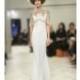 Badgley Mischka Bride - Fall 2014 - Lauren Ivory Sheath Wedding Dress with Beaded Illusion Bodice and Sleeves - Stunning Cheap Wedding Dresses