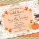 Fall Bridal Shower Invitation Burlap Lace Fall Into Love Bridal Shower Invite Fall Leaves Autumn Pumpkins Country Style, ANY EVENT