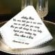 Wedding Handkerchief for Bride -Gift from Mom - Dad  - We once HELD you in OUR arms  - Bridal - Wedding - Father - Mother  of the Bride