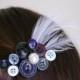 WEDDING SALE Wedding Hair Clip - Plum Bridal Hair Clip - made with beautiful buttons