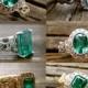 Order Your Emerald Vine Engagement Ring with Diamonds - For Deposit Only