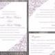 DIY Wedding Invitation Template Set Editable Word File Instant Download Printable Invitation Lavender Wedding Invitation Floral Invitation