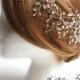 Mich Hairpiece hair vine  - Wedding head piece - Crystal & Pearl, wedding hair accessory, Bridal hair accessories
