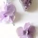 Purple flower bobby pins, bridal clips, hair pins, floral hair pin, wedding clip, hair accessory