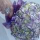 Jewellery wedding bouquet   Hydrangea and boutonniere