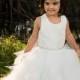 White Ivory Stunning Lace Tutu Flower Girl dress Christening Special Occasion dress with a diamante trim