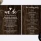 Rustic Wedding Menu Wedding Menu Template - Rustic wedding program template - Rustic Wedding Chic Menu PDF Instant Download 
