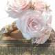 Blush Bridal bouquet, Peony paper wedding bouquet, Made in colors and size of your choice, Shabby chic gold and blush bouquet, Throw bouquet