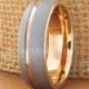 Tungsten Ring Rose Gold Wedding Band Ring Tungsten Carbide 7mm 18K Tungsten Ring Man Wedding Band Male Women Anniversary Matching Ring Dome