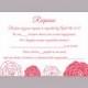 DIY Wedding RSVP Template Editable Word File Download Rsvp Template Printable RSVP Cards Fuchsia Pink Rsvp Card Rose Floral Rsvp Card