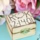 Personalized Custom Engraved Wood Heart and Arrow Wedding Ring Box