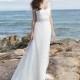 Elegant Tulle V-Neckline A-Line Wedding Dress with Beadings - overpinks.com