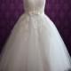 Ivory Retro Tea Length Wedding Dress With Illusion Neckline 