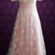 Pink Lace Regency Style Ball Gown Wedding Dress 