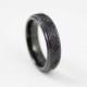 Men's Black Tungsten Wedding Band, 6mm, Grooved w/Beveled Edges, Tungsten Carbide, Comfort Fit