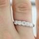 5Diam-1.00ct F VS2 Diamond Wedding Ring  5Stone U-Shape Prong 14k White Gold Setting Ring Women's Anniversary Band