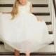 Ivory Flower Girl Dress Shabby Chic Flowers Dress Tulle Dress Wedding Dress Birthday Dress Toddler Tutu Dress 2t 3t 4t 5t Moden Wedding