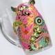 Panda Mug Coffee Mug Hand Painted Mugs Glass Coffee Mug Funny Coffee Mug Colorful Coffee Mug Gift Custom Mugs