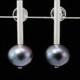Pearl Earrings - gift for women- modern geometric pearl Freshwater Pearl jewelry, modern Sterling Silver minimalist jewelry, stud, handmade