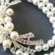 Bridal Jewelry Pearl Necklace Wedding Jewelry Flower Necklace Bridesmaid Gift Bridal Necklace