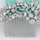 Crystal Bridal Comb Rhinestone Silver Hair Piece Bridal Hair Accessories Statement Comb Wedding Combs Jewelry Vintage Style Headpiece
