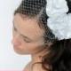 Birdcage veil, flower headband, wedding headband, bridal headband, bridal headpiece, wedding veil, hairaccesory, bridal accessory