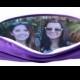 Personalized Picture Clutch For Mother or Sister in Law- Pleated Clutch With Custom Photo- Purple Silver Coral- See Additional Colors