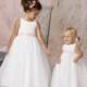 Satin & Organza Ball Gown With Sash Floor Length Jewel Flower Girl Dress - Compelling Wedding Dresses