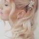 Freshwater pearls, bridal hair, Crystal headpiece, Wedding hair comb, bridal hair accessories, Bridal Jewelry