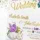 Wedding Invitation Printable pumpkin Wedding Invitation Glitter Confetti Gold Wedding Purple Fall Wedding Invitation Invite idw2