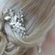 Floral Bridal Hair Clip, Bridal Hair Accessory, Pearl & Rhinestone Bridal Clip, Floral Wedding Hair Comb, Pearl Wedding Hair Clip ~TC-2276