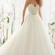 Mori Lee 2802 Strapless Beaded Tulle Ball Gown Wedding Dress - Crazy Sale Bridal Dresses