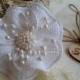Wedding flower Brooch Bridal hair clip Bridesmaid Bride Rustic elegant design Crochet Jewelry pin