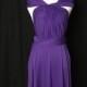 Royal Purple dress，Bridesmaid Dress , Infinity Dress,Knee Length Wrap Convertible Dress.Party dress-B10#