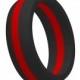 Mens Thin Red Line Silicone Wedding Engagement Ring Band FlexFit Medical Grade Athletic Military Gift for Husband Mans Jewelry FREE SHIPPING