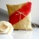 Wedding Pillow for Ring Bearer - wedding accessories - bride - burlap
