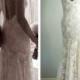Classy inspired designer lace keyhole sheath wedding dress